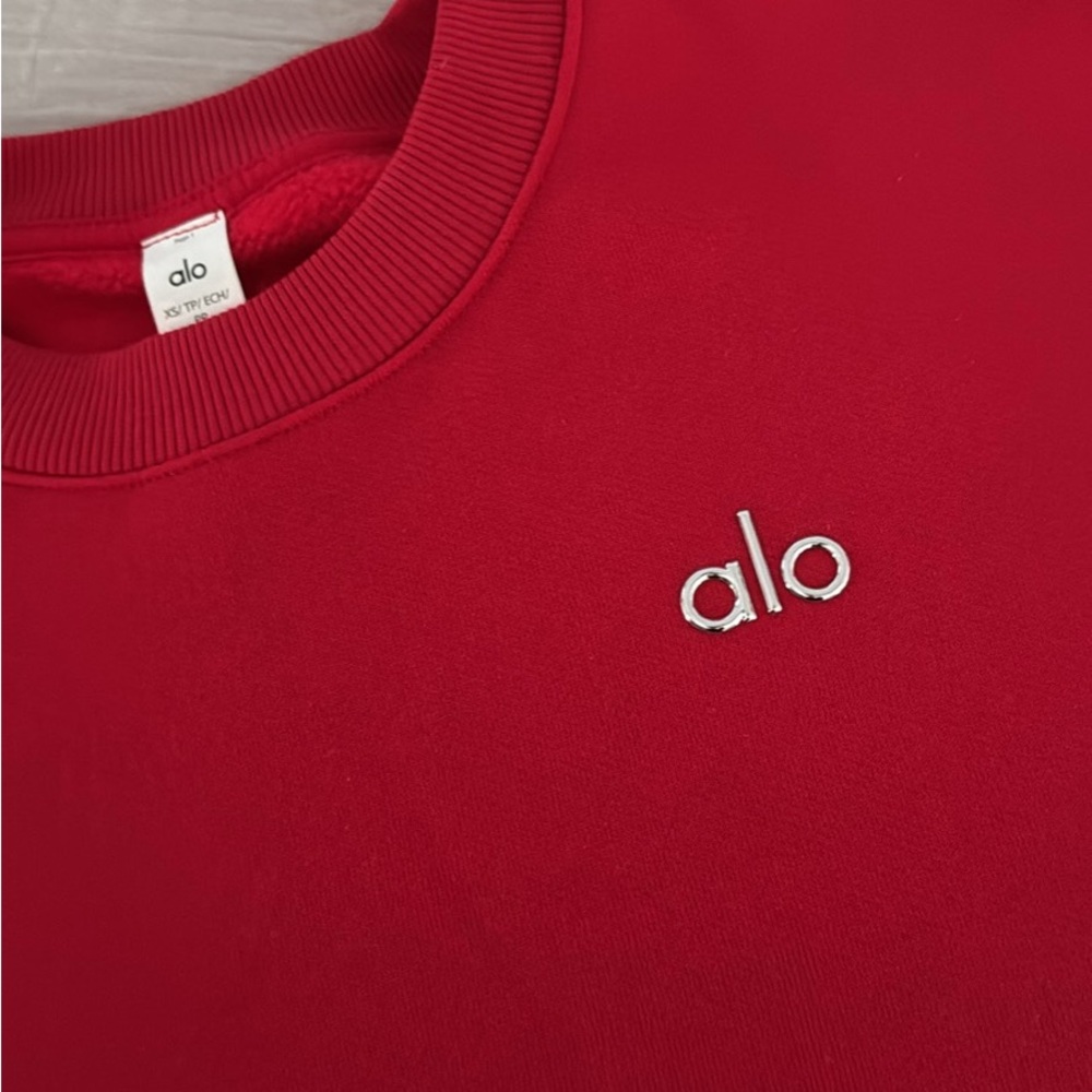 ALO Yoga Red Women's Crewneck Sweater